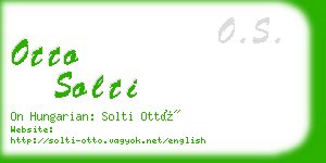 otto solti business card